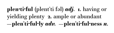 Plentiful-definition
